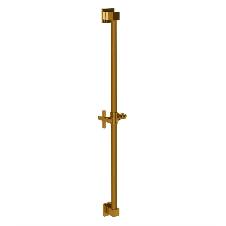Slide Bar Square Plate 36 Inch French Gold PVD Brass Wall Mount - Frankwebs