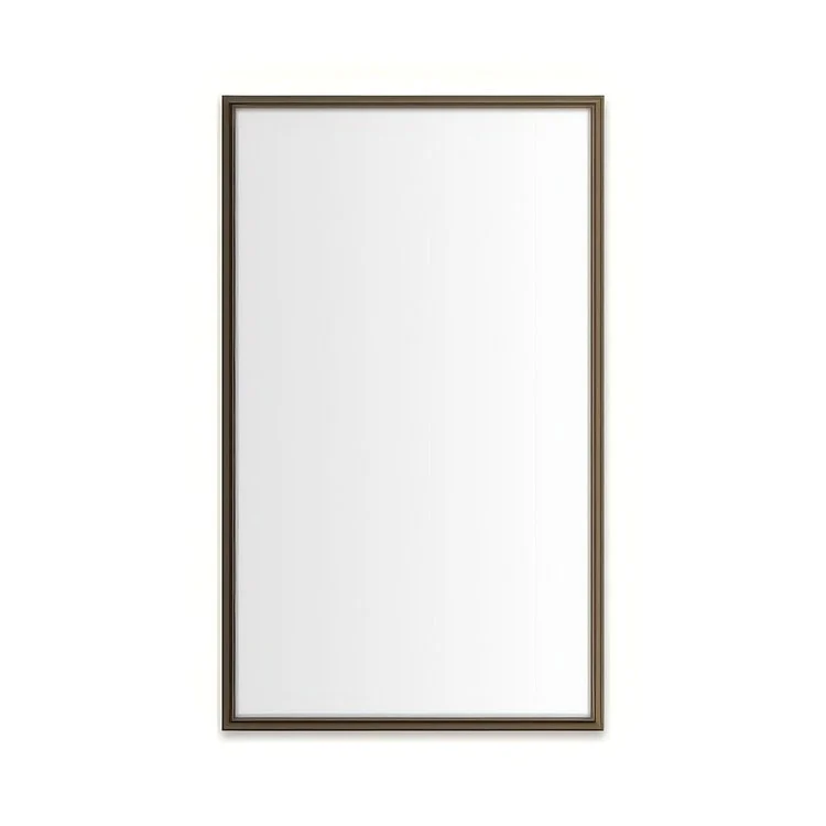 Medicine Cabinet Main Line 24 x 40 Inch 1 Doors Framed Mirror Nickel Flat Top Rosemont Frame Slow Close Hinges 4 Inch - Frankwebs