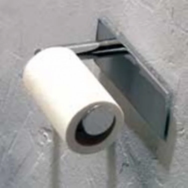 Toilet Paper Holder Surface 1 Post Open Right Satin Nickel Brass 5-3/4 Inch 3-9/16 Inch Wall Mount - Frankwebs