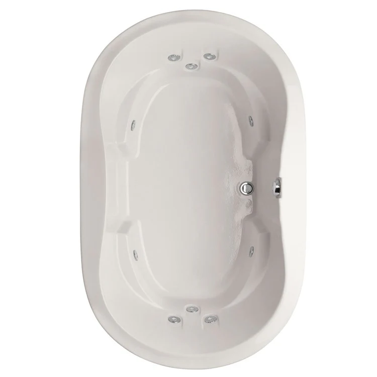 Combination Tub Designer Collection Savannah 74 x 44 x 24 Inch Drop-In Center Drain White Oval - Frankwebs