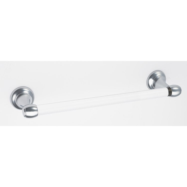 Towel Bar Royale Acrylic Bath 18 Inch Satin Nickel Brass 3-1/8 Inch - Frankwebs