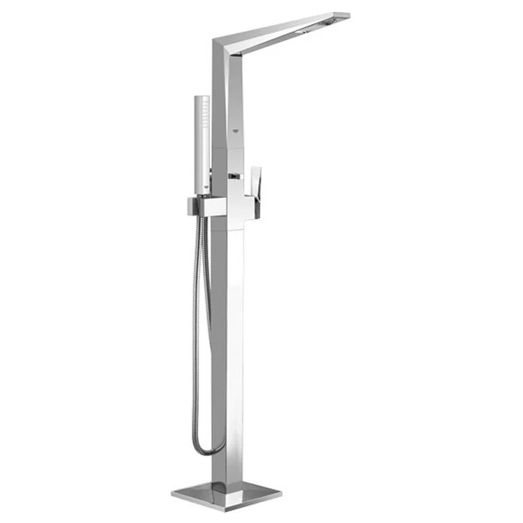 Tub Filler Allure Brilliant Freestanding 1 Lever ADA Fixed Starlight Chrome 1 Hole - Frankwebs