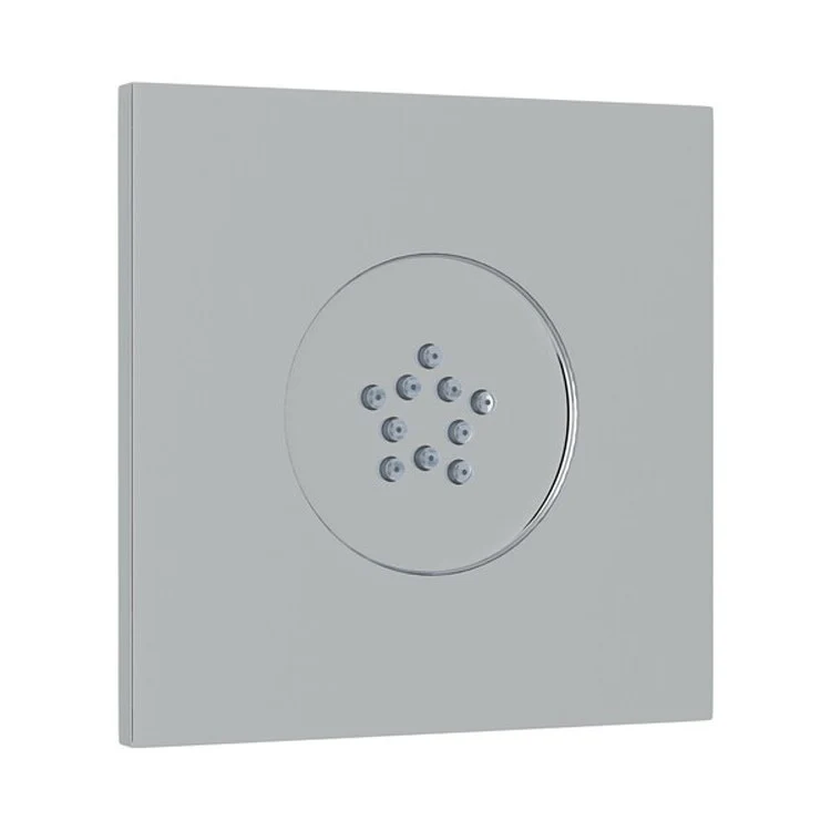 Body Spray Polished Chrome Flat Panel Rectangular with 10 Jets 3-3/32 x 3-5/16 Inch Classic Spray 1.0 Gallons per Minute 1/2 Inch - Frankwebs