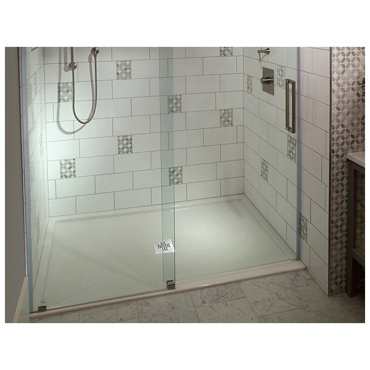 Shower Base Multi Threshold White 36 x 32 Inch Acrylic - Frankwebs