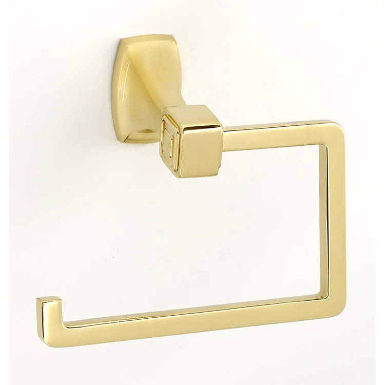 Toilet Paper Holder Cube Bath Single Post Polished Nickel Brass 5-1/2 Inch 3-7/16 Inch Wall Mount - Frankwebs