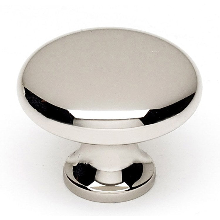 Knob I Collection Round Polished Nickel Brass 1-1/4 Inch 1 Inch 5/8 Inch - Frankwebs