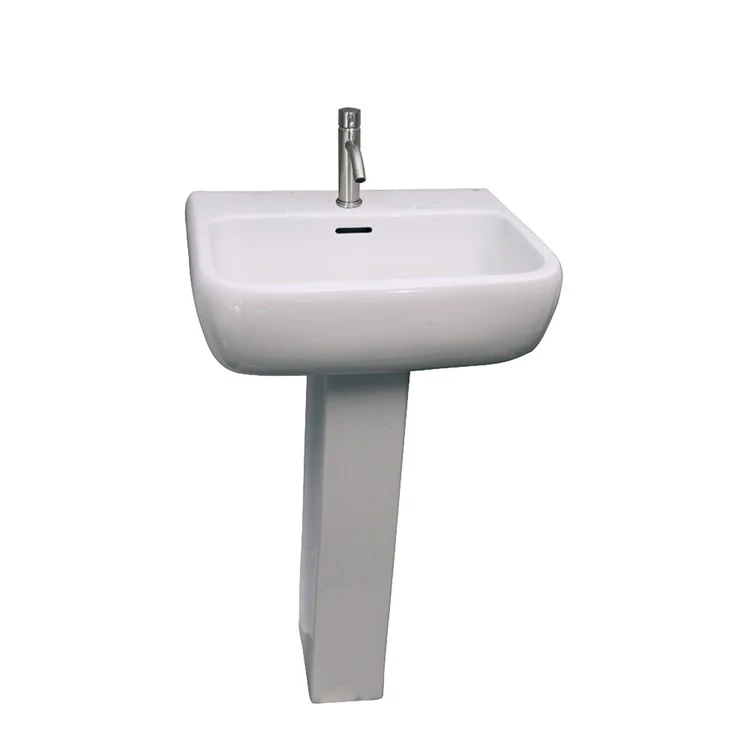 Pedestal Lavatory Metropolitan 420 White Rectangular - Frankwebs