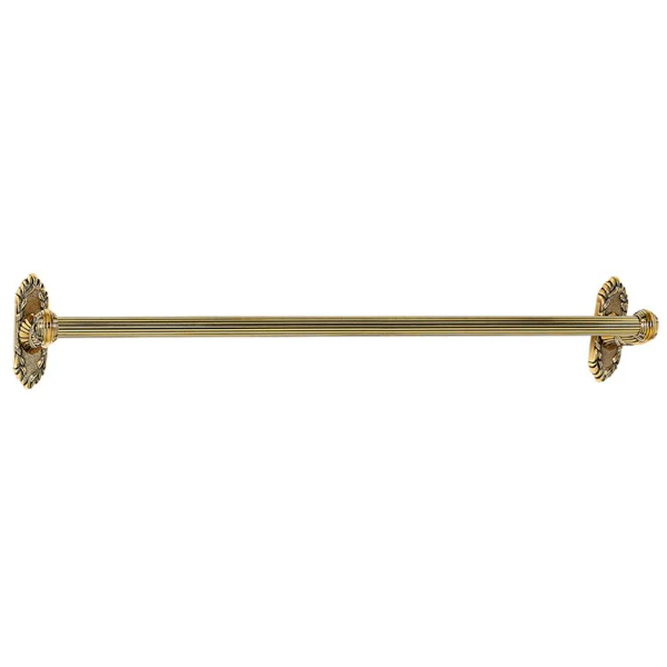 Towel Bar Ribbon & Reed Bath 24 Inch Polished Antique Brass 3-7/16 Inch - Frankwebs