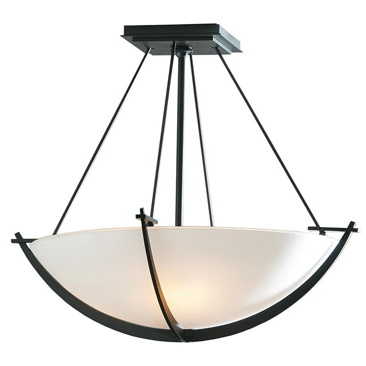Compass Three-Light Small Semi-Flush Mount Ceiling Lighting Fixture - Frankwebs