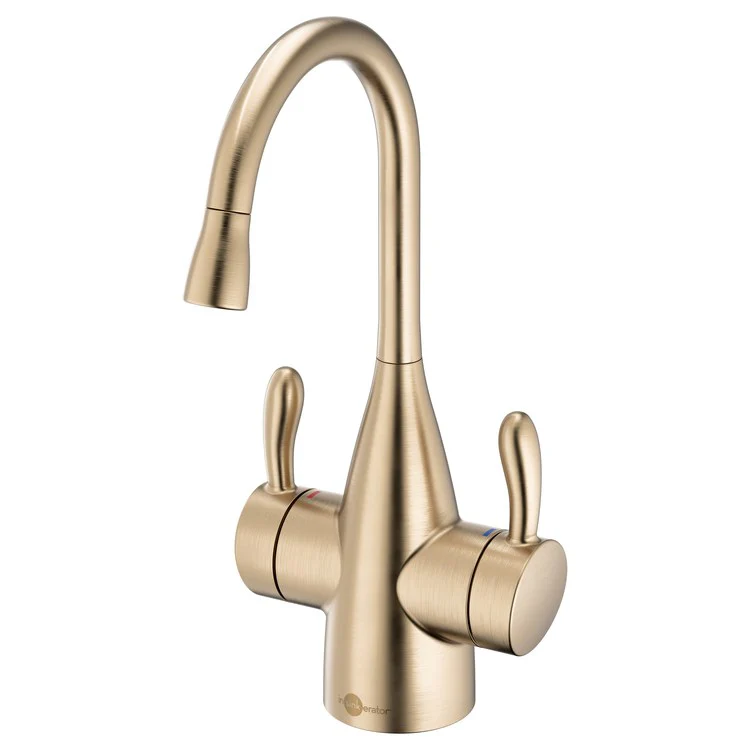 Water Dispenser Showroom Transitional 1010 Instant 2 Lever ADA Gooseneck Swivel 360 DEG Brushed Bronze - Frankwebs