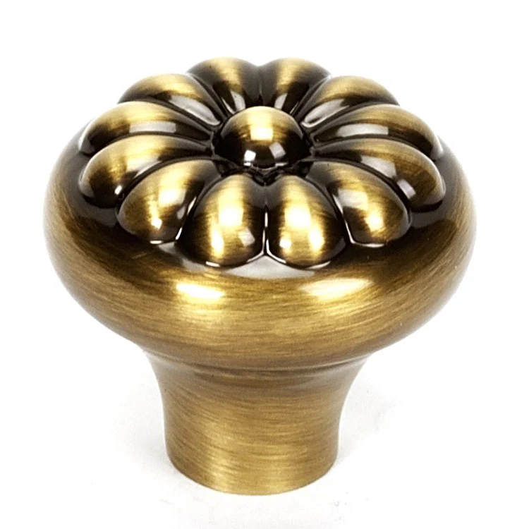 Knob Bella Round Antique English Brass 1-1/4 Inch 1-1/4 Inch 1/2 Inch - Frankwebs