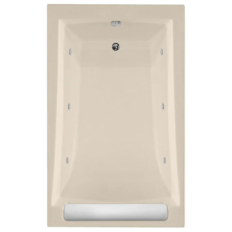 Combination Tub Designer Collection Regal 71 x 34 x 19 Inch Drop-In End Drain Bone Rectangle - Frankwebs