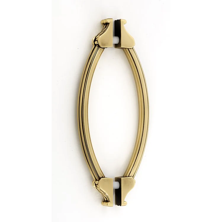 Pull Fiore Back to Back Unlacquered Brass 6 Inch 7-5/8 Inch 1-1/4 Inch - Frankwebs