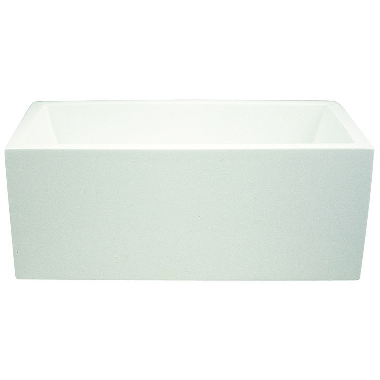 Air Tub Ston Collection Slate Freestanding Biscuit Rectangle Hydroluxe SS 60 x 32 x 23 Inch - Frankwebs