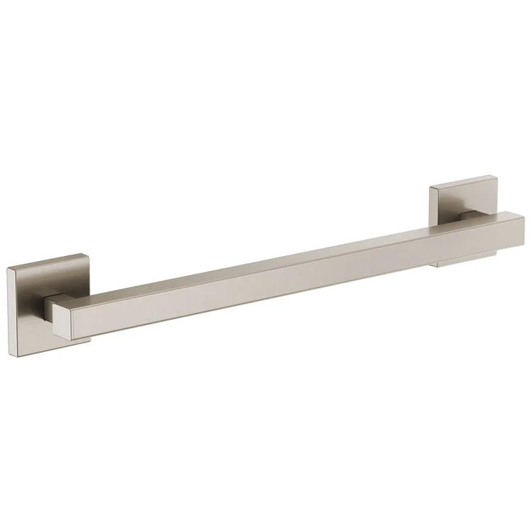 Grab Bar 18 Inch European Square Brilliance Luxe Nickel ADA Concealed Mount Metal - Frankwebs