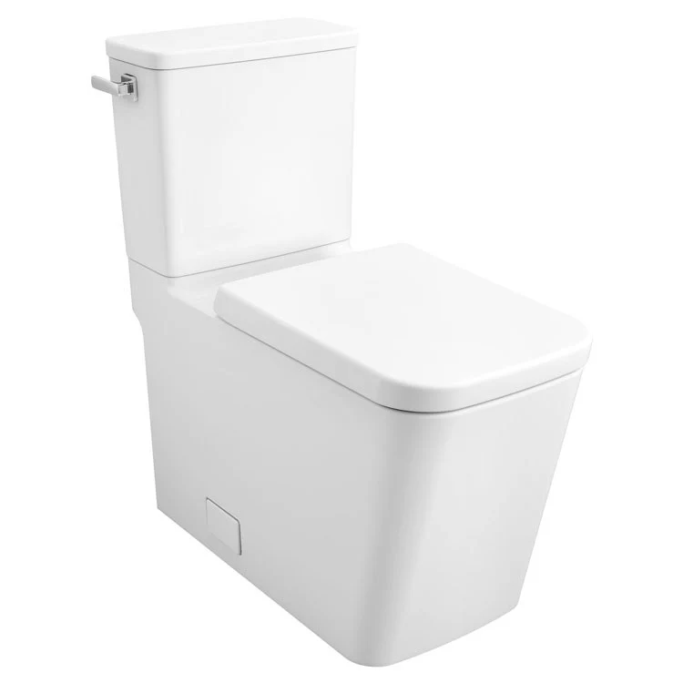 Eurocube Two-Piece Right Height Elongated Toilet with Seat, Left-Hand Trip Lever - Frankwebs