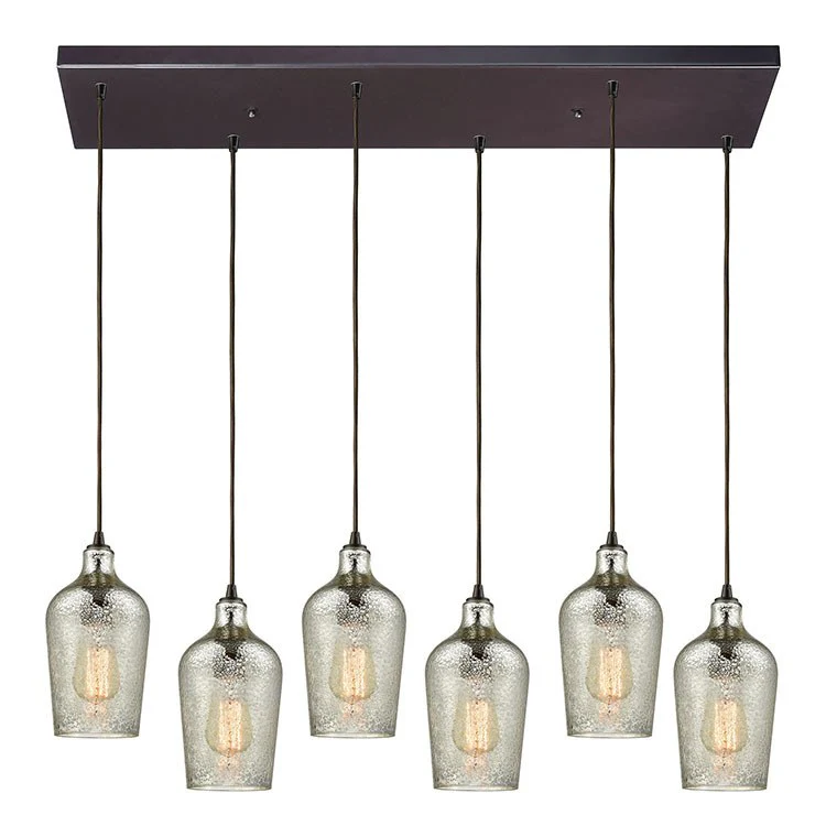 Hammered Glass Six-Light Pendant - Frankwebs