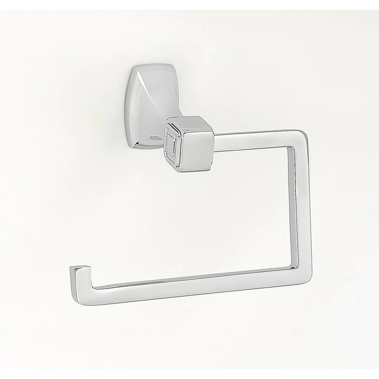 Toilet Paper Holder Cube Bath Single Post Polished Nickel Brass 5-1/2 Inch 3-7/16 Inch Wall Mount - Frankwebs