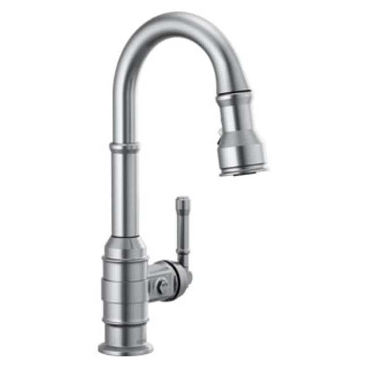 Bar Faucet Broderick 1 Lever ADA Arctic Stainless Pull Down 1.8 Gallons per Minute - Frankwebs