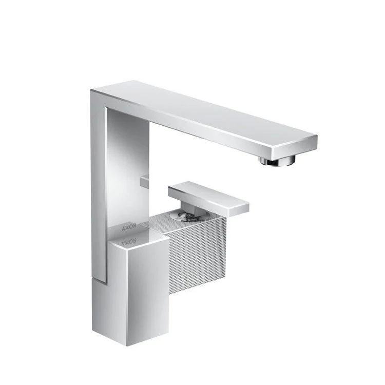 Lavatory Faucet Edge Diamond Cut 1 Lever ADA Chrome 1.2 Gallons per Minute Rigid Less Drain 1 Hole 7-7/8 Inch - Frankwebs