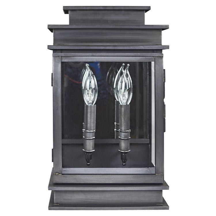 Empire Two-Light Outdoor Wall Lantern with Plain Mirror - Frankwebs