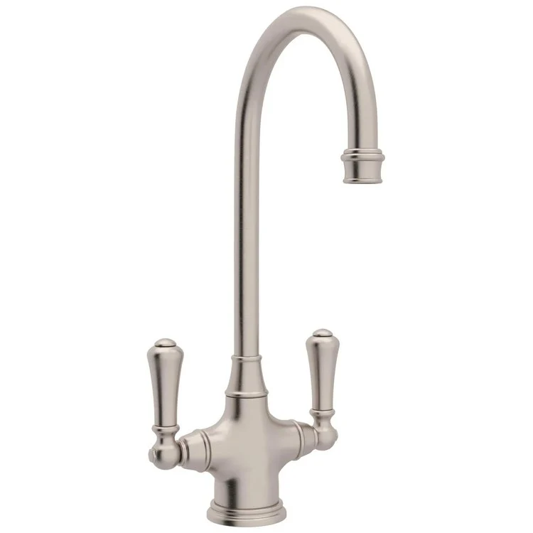 Bar Faucet Georgian Era 2 Lever Satin Nickel Swivel Spout 1.8 Gallons per Minute - Frankwebs