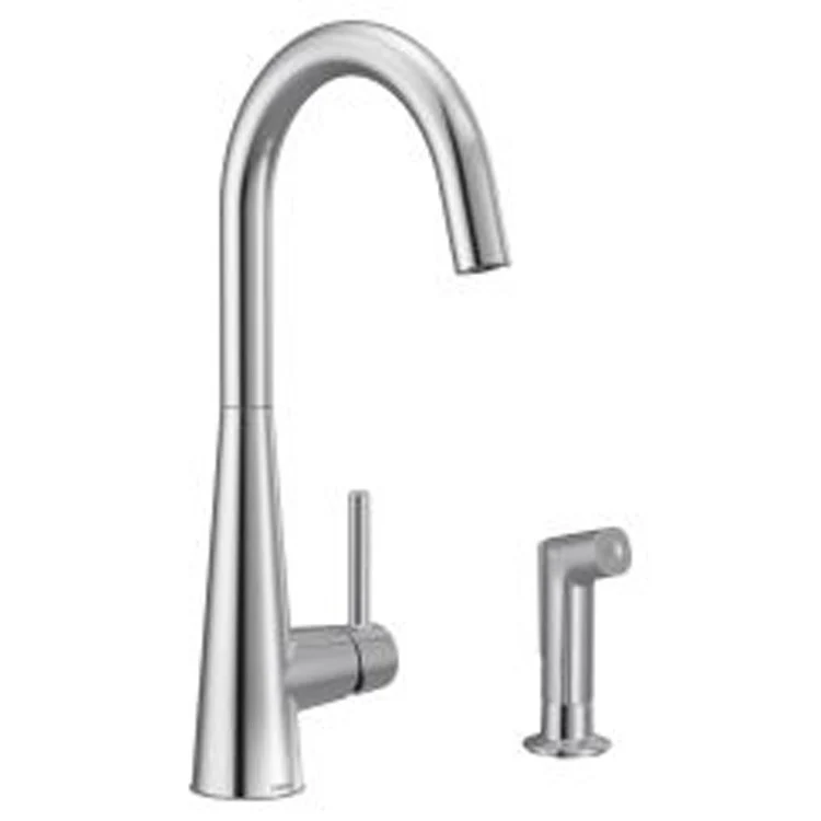 Kitchen Faucet Sleek with Side Spray 1 Lever ADA Chrome - Frankwebs