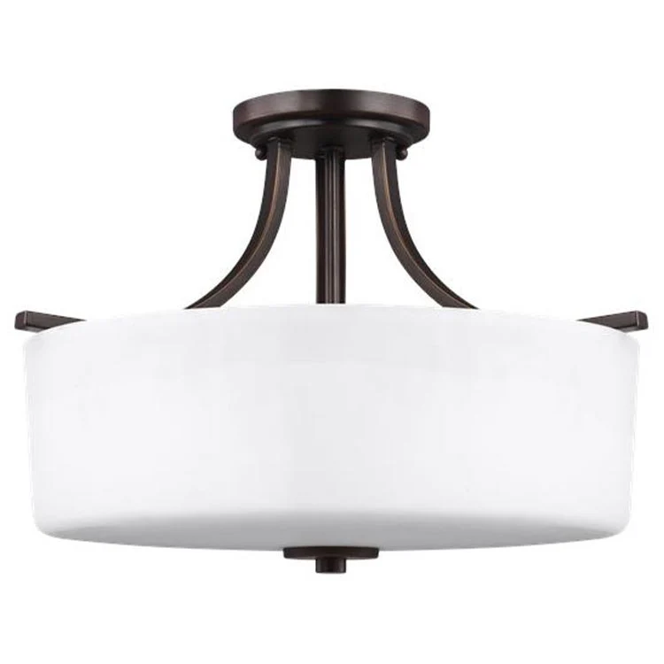 Canfield Three-Light Semi-Flush Mount Ceiling Fixture - Frankwebs