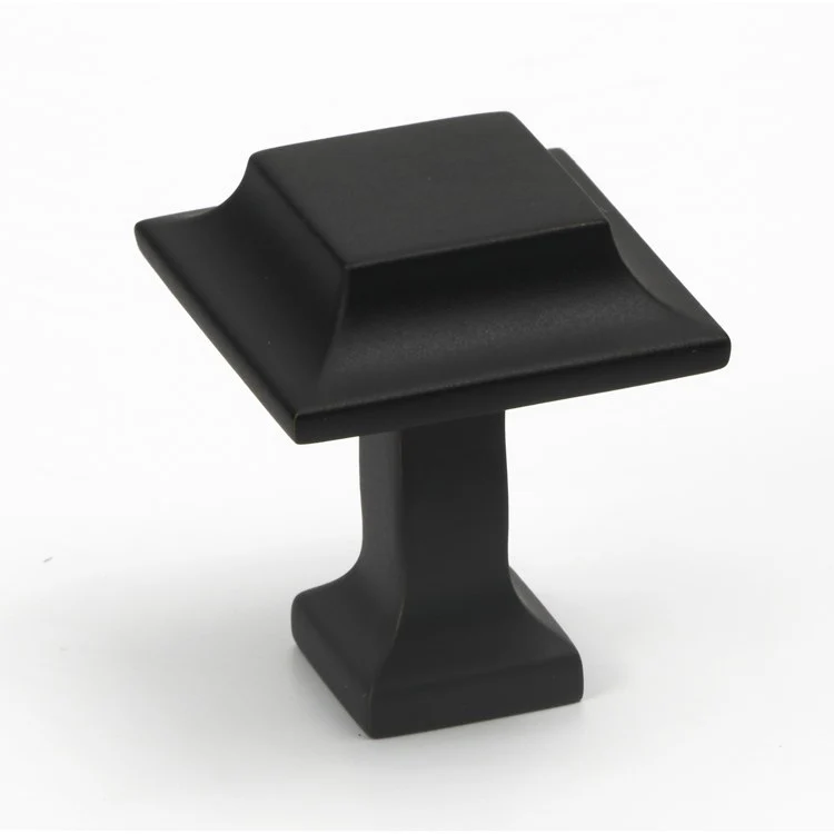 Knob Millenium Square Unlacquered Brass Brass 1 Inch 1 Inch 1/2 Inch - Frankwebs