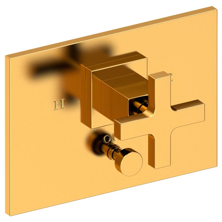 Secant Pressure Balance Tub/Shower Valve Trim Only with Cross Handle - Satin Bronze PVD - Frankwebs