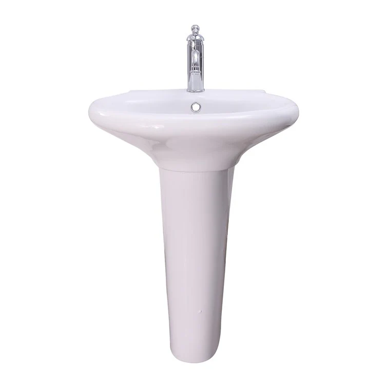 Pedestal Lavatory Collins White Center Round - Frankwebs