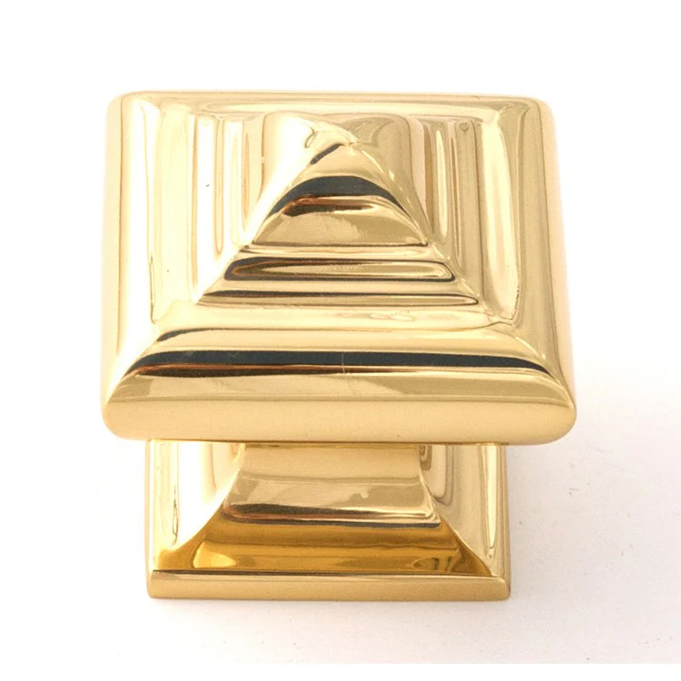 Knob Geometric Square Satin Nickel Brass 1-1/4 Inch 1-1/4 Inch 1 Inch - Frankwebs