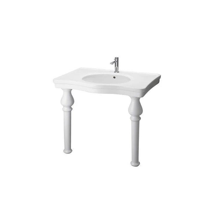 Console Sink Milano Deluxe 20 Inch Oval White - Frankwebs
