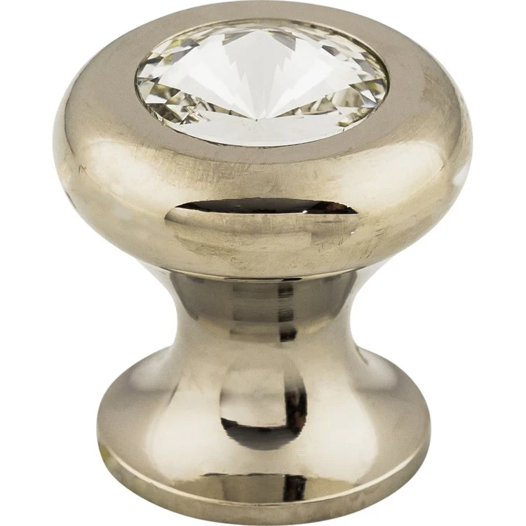 Knob Serene Hayley Crystal Round for Decorative Hardware Polished Chrome Brass 15/16 Inch 1-1/16 Inch - Frankwebs