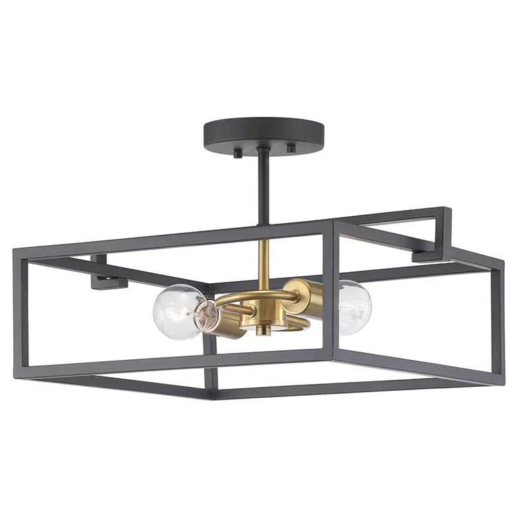 Blakely Two-Light Convertible Semi-Flush Mount Ceiling Fixture/Pendant - Frankwebs