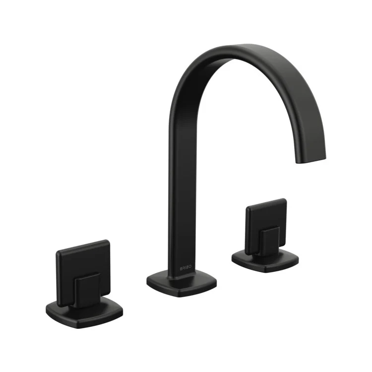 Lavatory Faucet Allaria Widespread 6-16 Inch Spread Less Handle ADA WaterSense Matte Black 1.2 Gallons per Minute Arc - Frankwebs