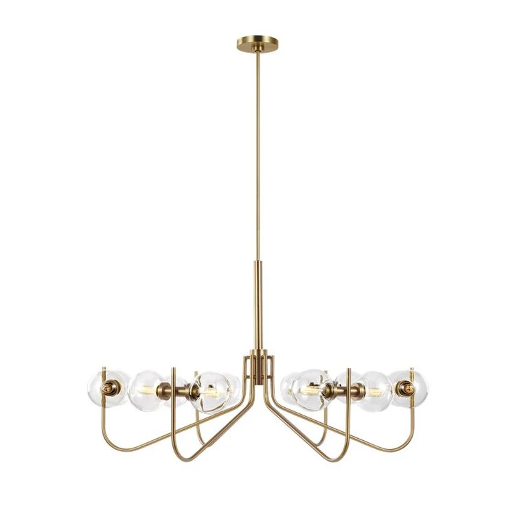 Chandelier Verne Ellen DeGeneres 12 Lamp Burnished Brass 41 x 38-1/2 Inch - Frankwebs