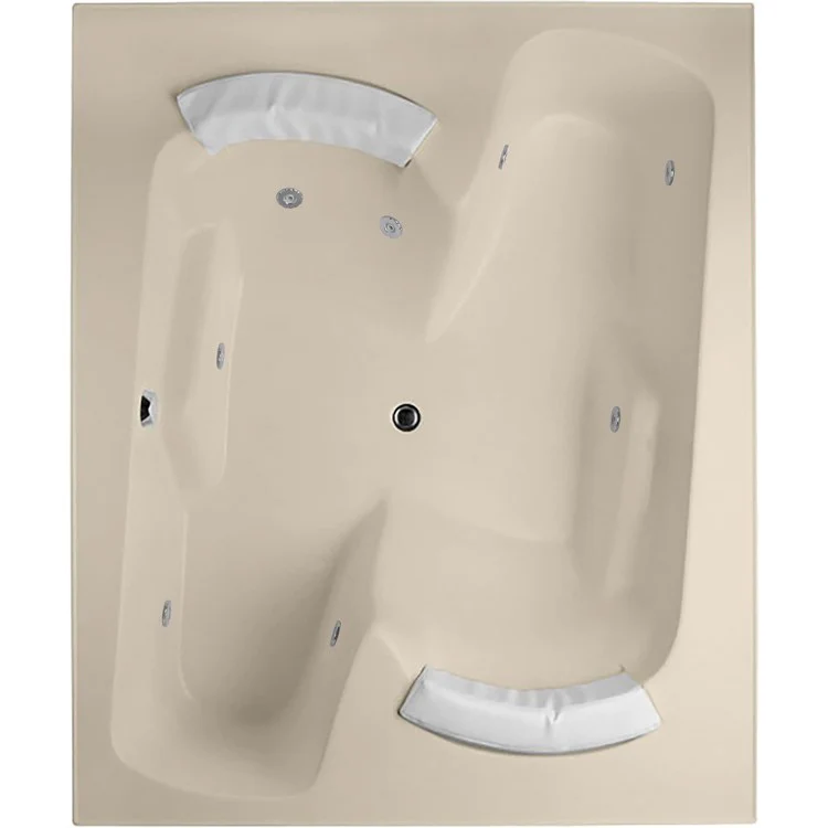 Combination Tub Designer Collection Penthouse 72 x 60 x 20 Inch Drop-In White Rectangle - Frankwebs