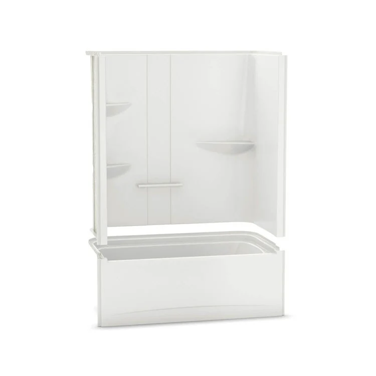 Tub and Shower Module Allia 60 x 33 x 79 Inch Acrylic Left White - Frankwebs