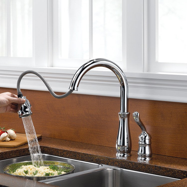 Leland Single Handle Pull Down Kitchen Faucet - Frankwebs