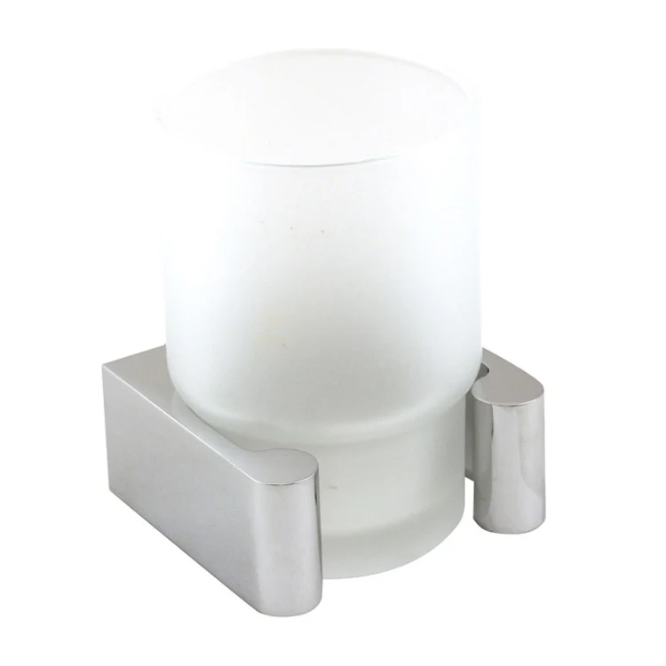 Tumbler Luna Polished Chrome Counter Top Brass/Glass 2-3/4 Inch - Frankwebs