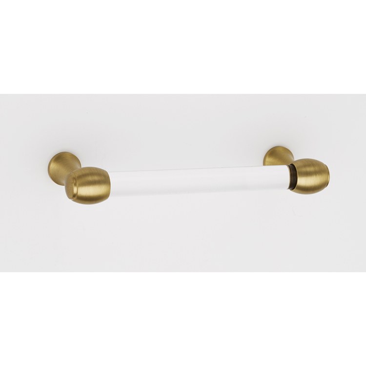 Pull Royale Acrylic Satin Brass 3 Inch 3-3/4 Inch 1-3/8 Inch - Frankwebs