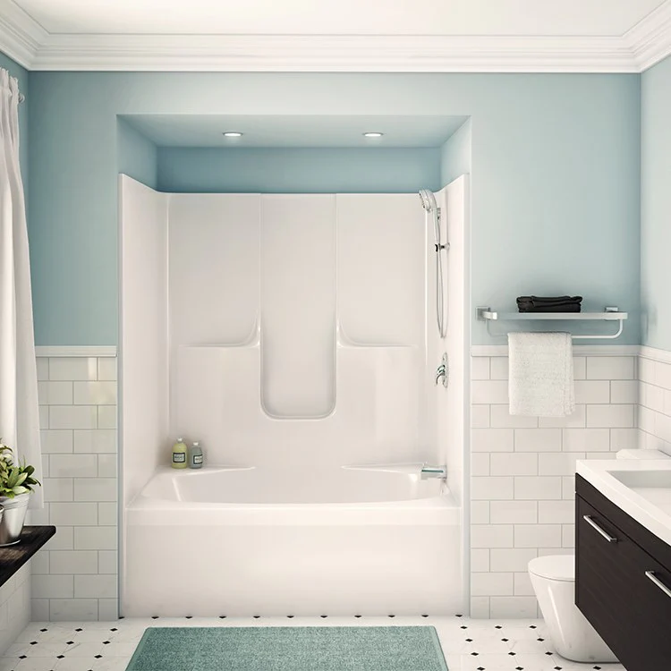 Tub and Shower Module 60 x 40-1/2 x 73-1/2 Inch AcrylX Right Hand White - Frankwebs