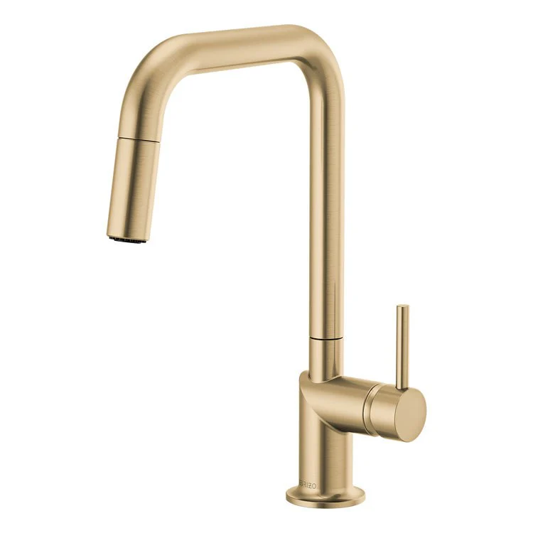 Kitchen Faucet Odin 1 Less Handle ADA Brilliance Luxe Gold Pull-Down with Square 1.8 Gallons per Minute - Frankwebs