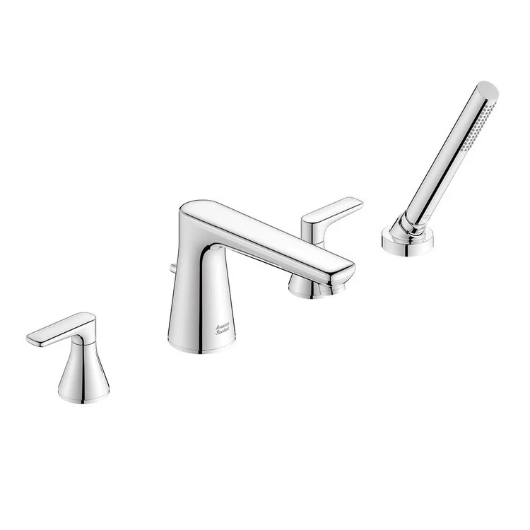 Roman Tub Filler Aspirations Mini-Widespread Deck Mount 2 Lever ADA Fixed Spout Matte Black - Frankwebs