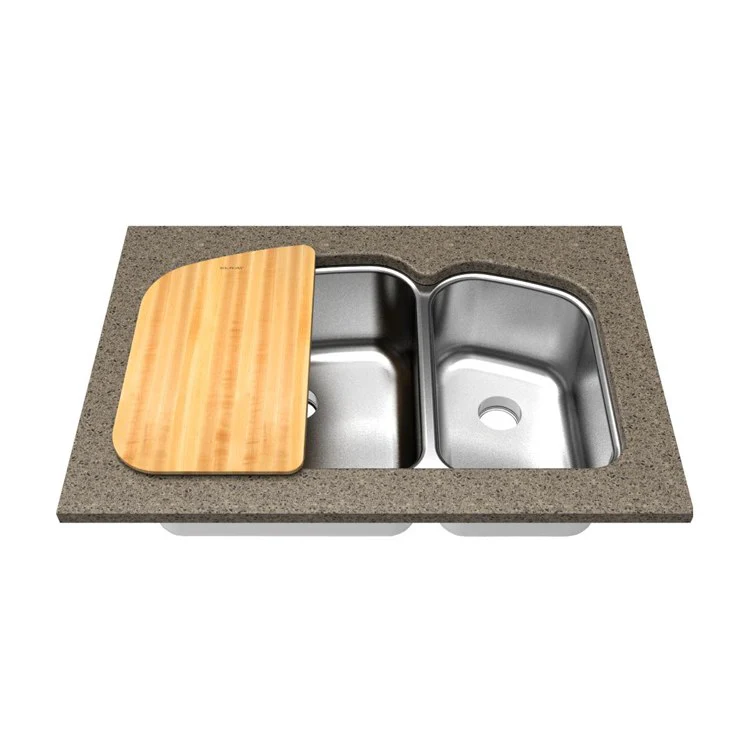 Cutting Board Undermount 12 x 21 Inch Solid Maple for Fits Bowl Size 14-1/2x18-1/2IN and 18x18-1/2IN - Frankwebs