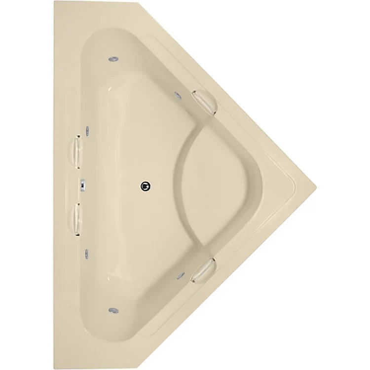 Whirlpool Tub Designer Collection Whitney 62 x 62 x 21 Inch Center Drain Biscuit Corner - Frankwebs
