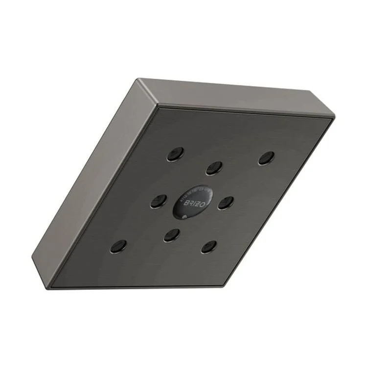 Showerhead Universal Showering 1 Function Wall Mount Rain Can Brilliance Luxe Gold 5-3/8 Inch 1.75 Gallons per Minute H2Okinetic Linear Square Full Spray - Frankwebs