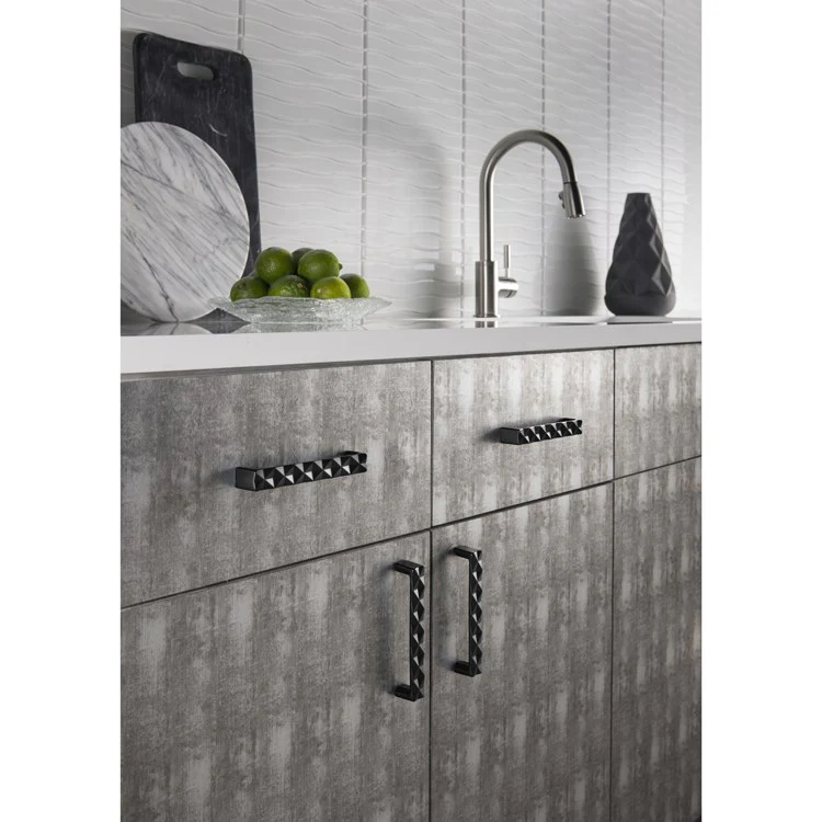 Pull Mercer Quilted Ash Gray Zinc Alloy 5-1/16 Inch - Frankwebs