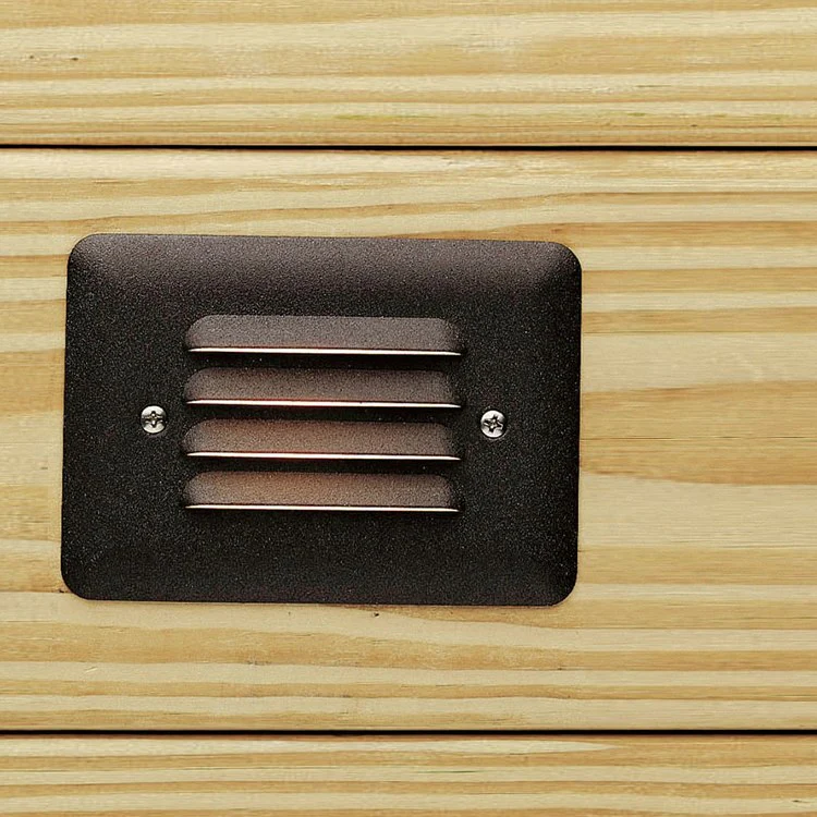 Single-Lamp Outdoor 3000K LED Mini Step Light with Louvers - Frankwebs